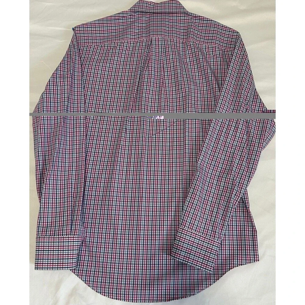 Banana Republic Shirt Size Mens Small Purple Plaid Button Down Classic Fit.